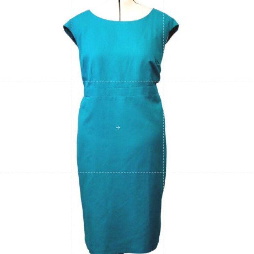 Jessica London Linen Lined Turquoise Sheath Dress & 2 PC Capri Outfit | Size 20
